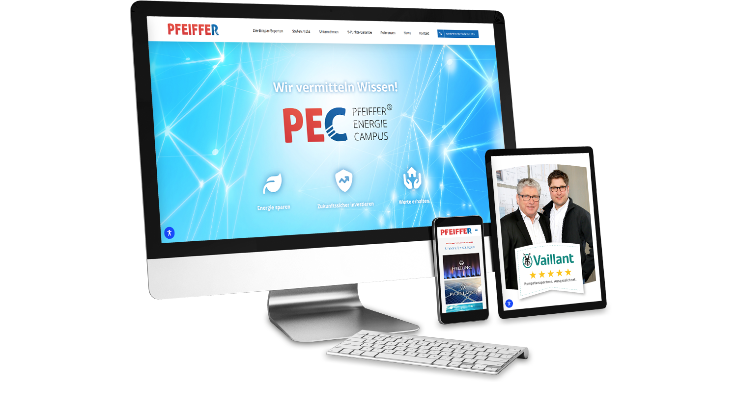 Handwerk | Heizung, Sanitär, Elektro und Fliesen | Webdesign | Wenzel Werbeagentur
